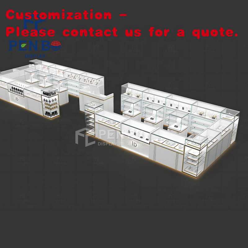 Body Jewelry Store - Kios Perhiasan Warna Putih Custom High-End,