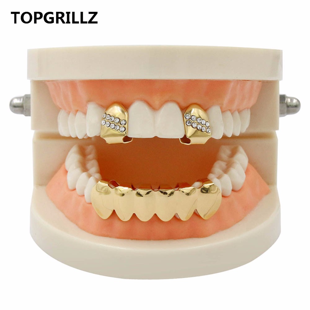 Body Jewelry Gold Plated - TOPGRILLZ Hip Hop Gangsta Warna Emas
