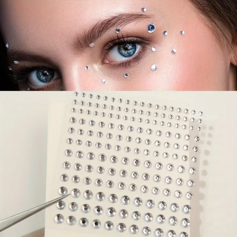 Body Jewelry Stickers - 165 Buah Stiker Berlian Imitasi Berperekat,