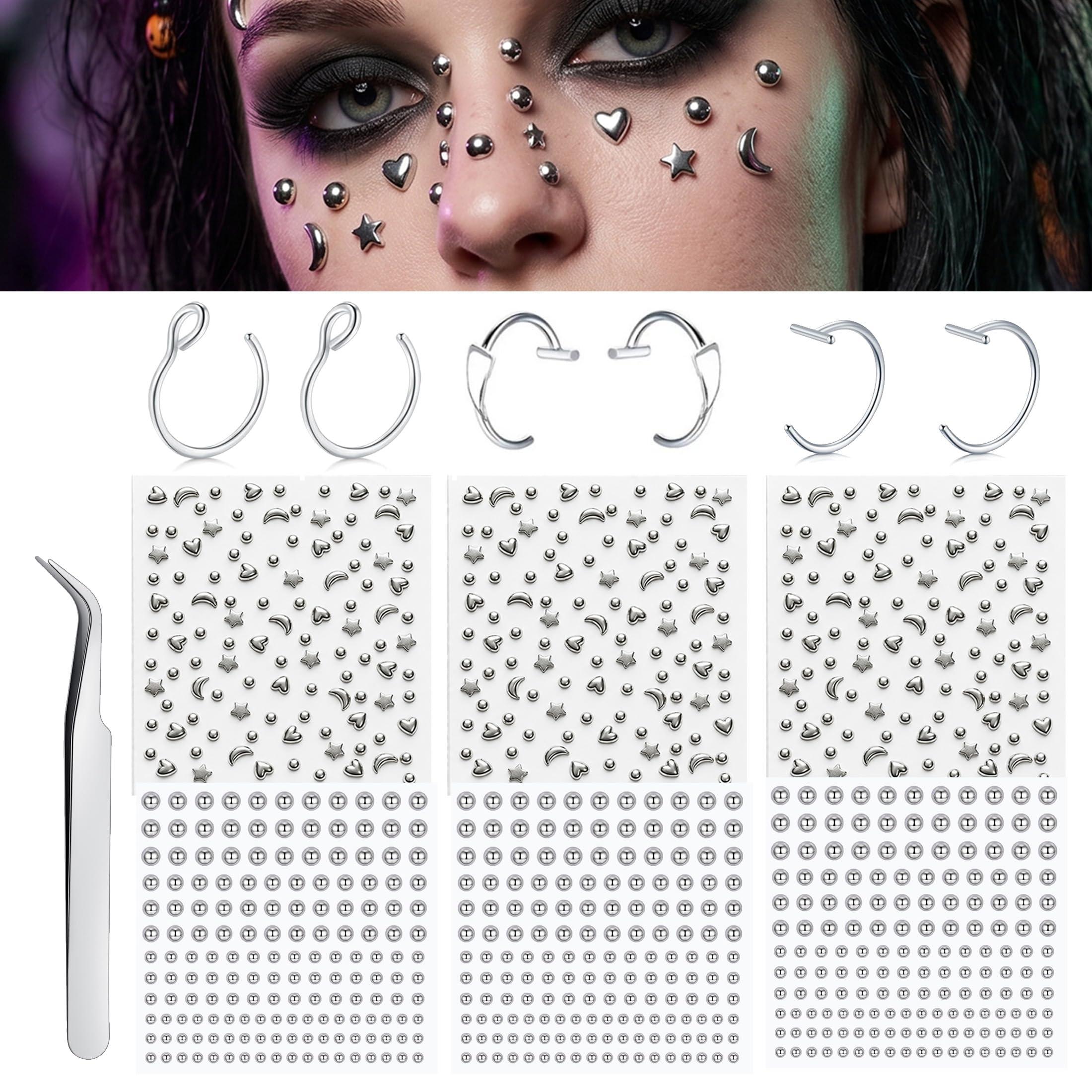 Body Jewelry Stickers - Piercing Palsu Bentuk Bola, Tempel di