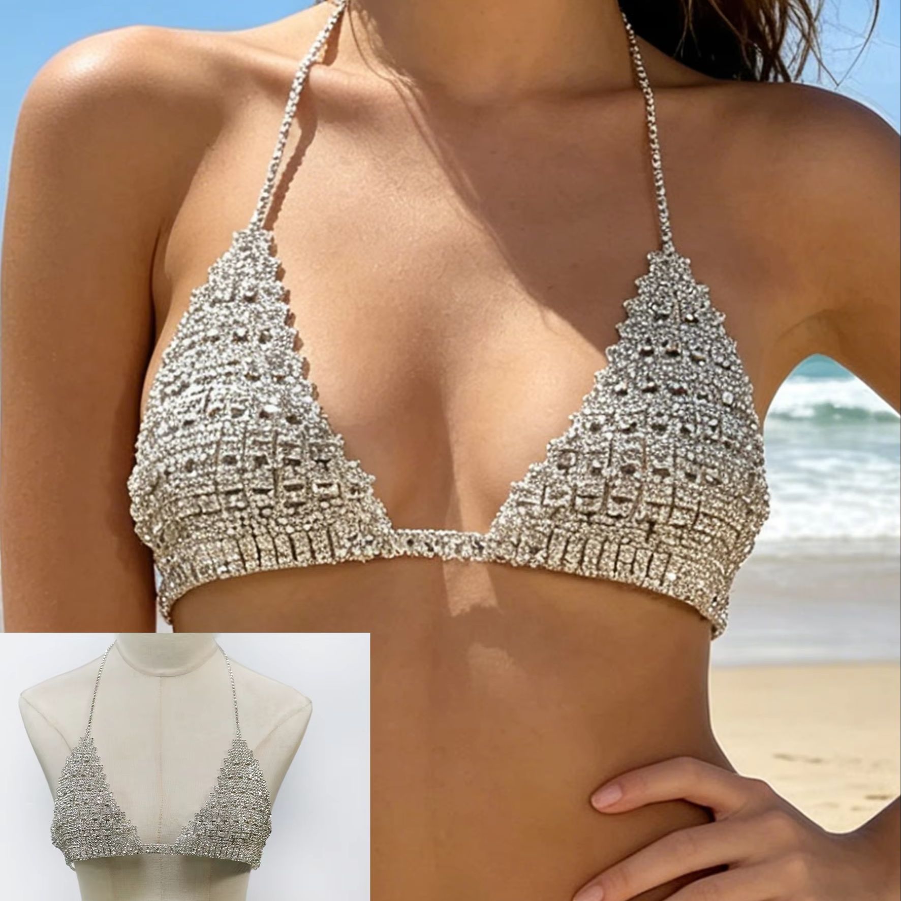 Body Jewelry Chest - 1Pcs Kalung Gantung Leher Gaya Mewah