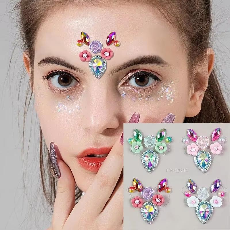 Body Jewelry Stickers - Stiker Berlian Imitasi 3D untuk Wajah