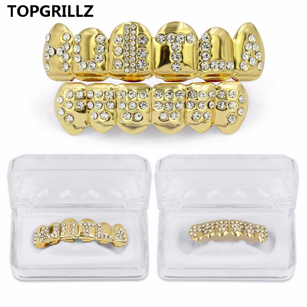 Body Jewelry Gold Plated - TOPGRILLZ Warna Emas Berlapis Es Keluar