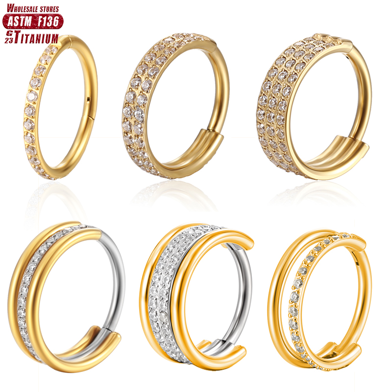 Body Jewelry Implants - F136 cincin hidung Titanium, Anting tanpa