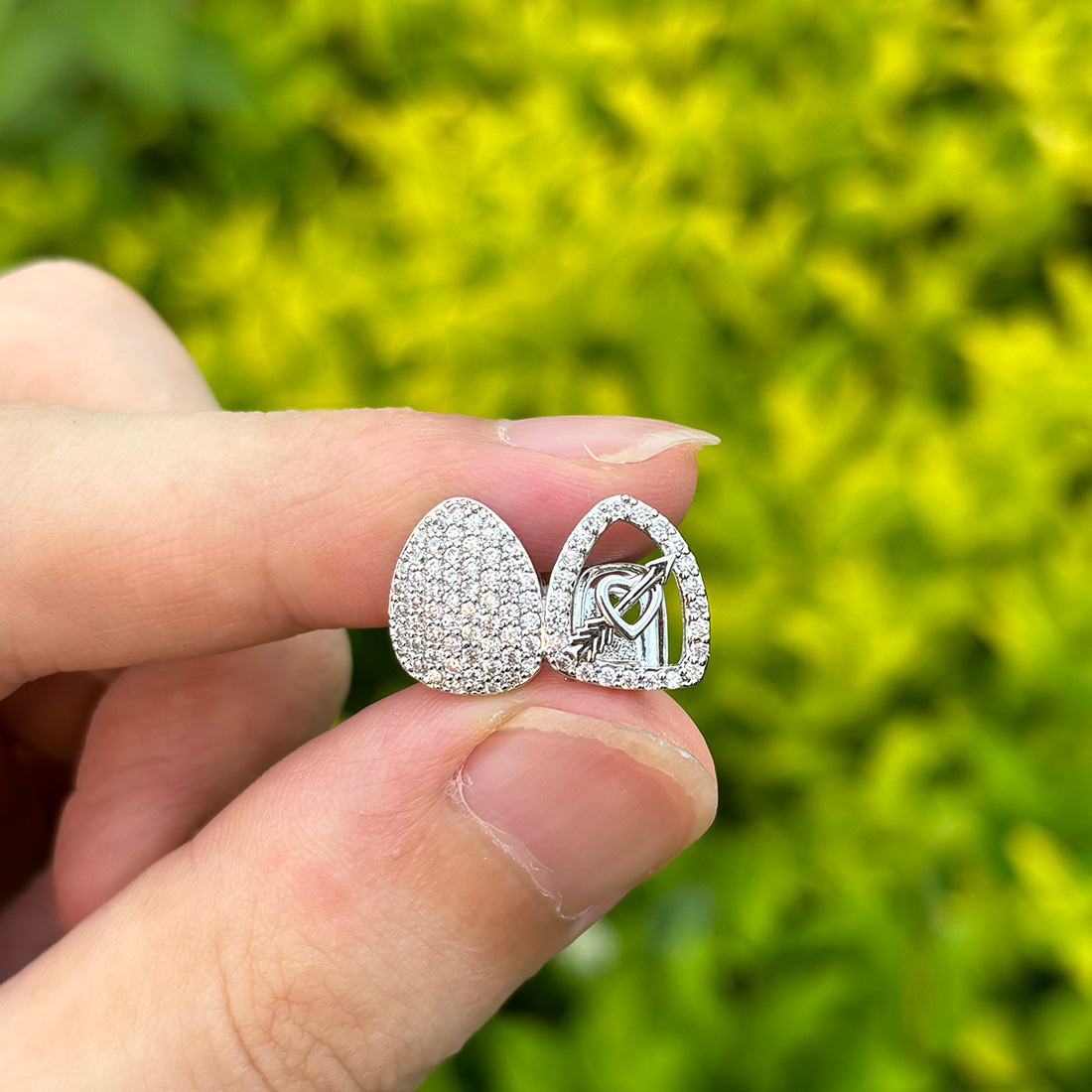 Body Jewelry Gold Plated - RACHELZ Hip Hop dua cinta hati