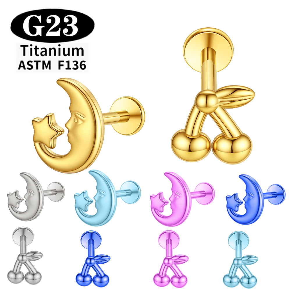Body Jewelry Implants - Anting-anting titanium ASTM F136 grade implan,