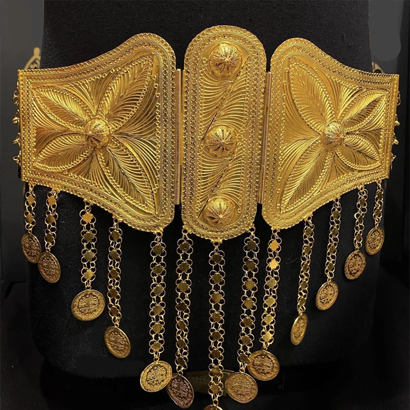 Body Jewelry Gold Plated - Perhiasan Pernikahan Mewah Kurdi Sabuk Rantai