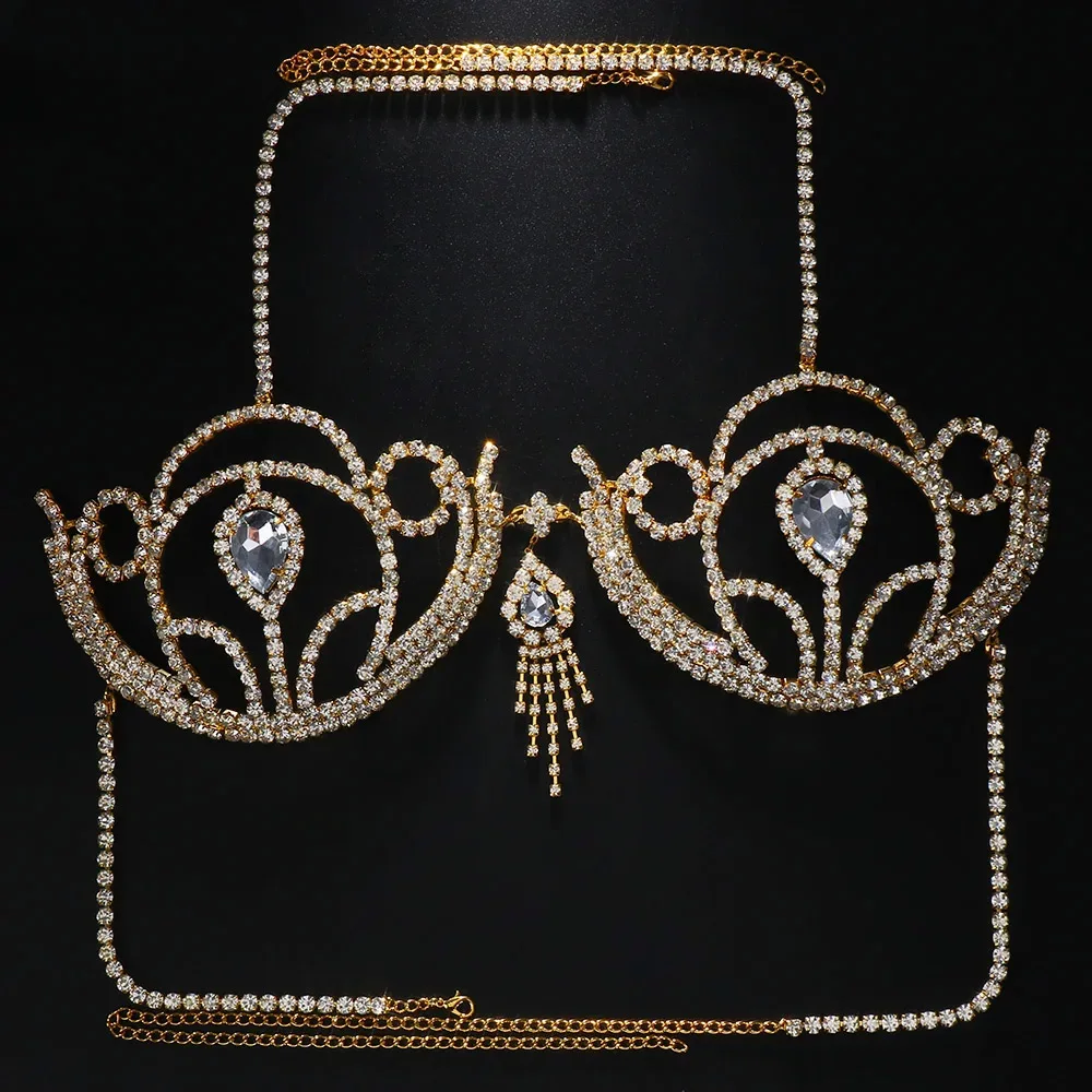 Bra Bikini berlian imitasi mew - Body Jewelry Chest ulasan dan harga