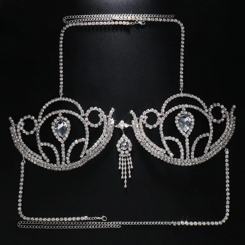 Bra Bikini berlian imitasi mew - Body Jewelry Chest ulasan dan harga