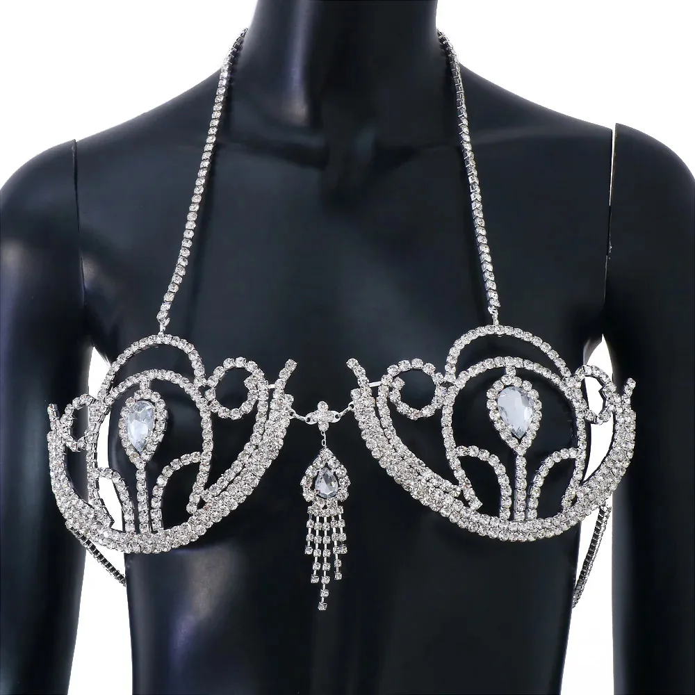 Bra Bikini berlian imitasi mew - Body Jewelry Chest ulasan dan harga