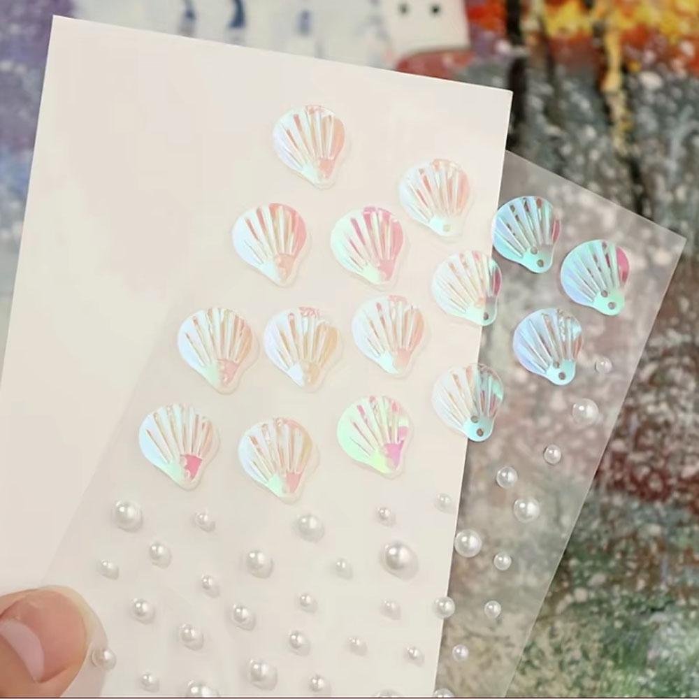 1 Lembar Stiker Mutiara Campur - Body Jewelry Stickers ulasan dan harga