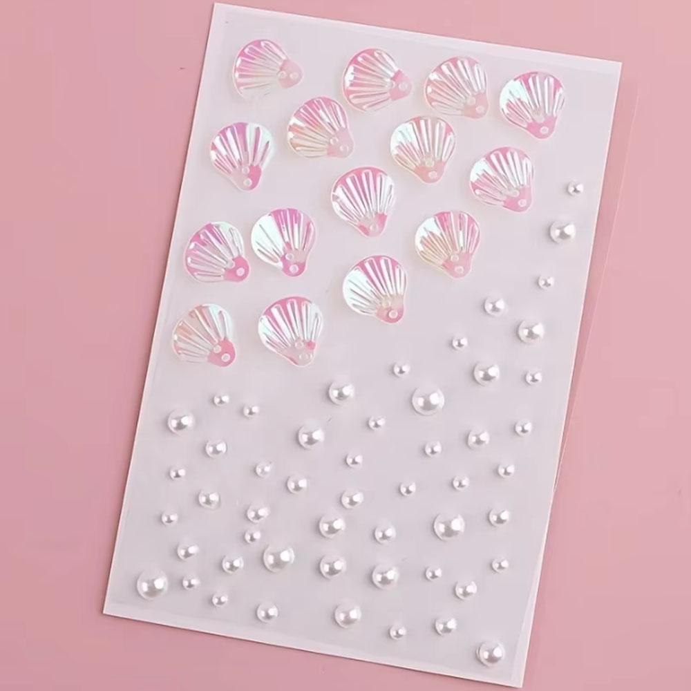 1 Lembar Stiker Mutiara Campur - Body Jewelry Stickers ulasan dan harga