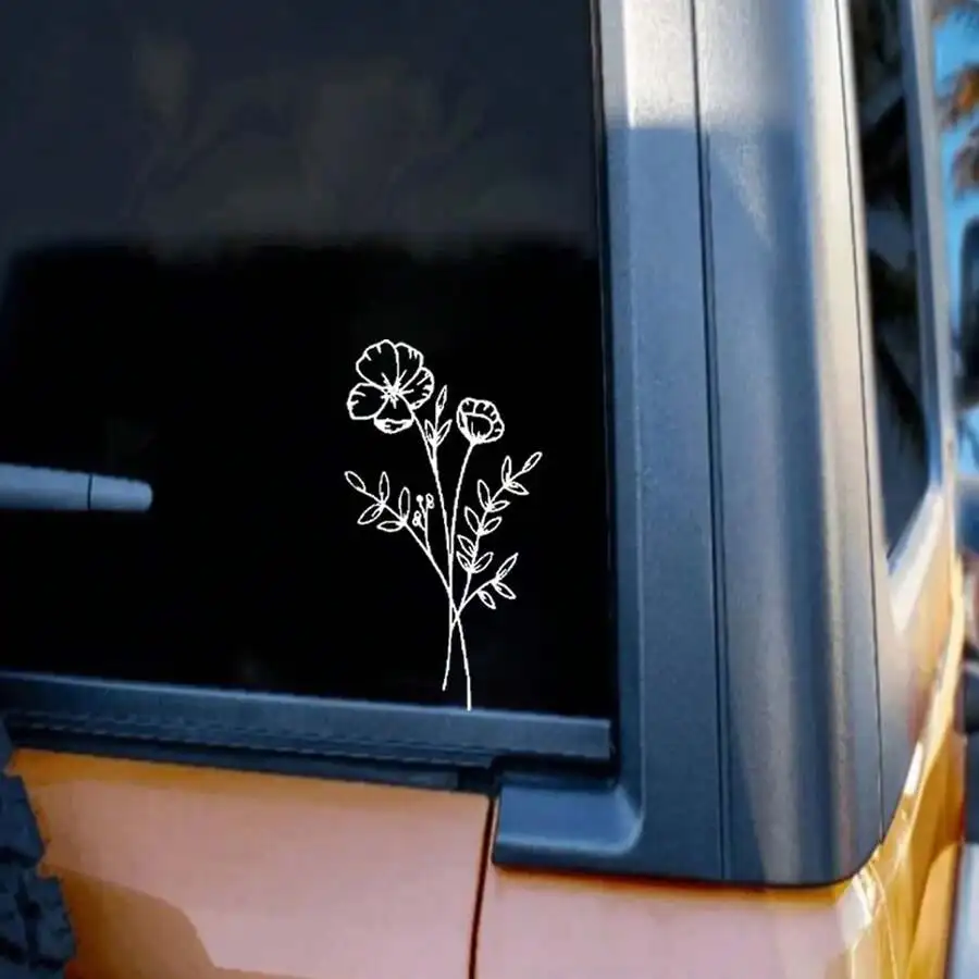 1 Buah Stiker Mobil Bunga Liar - Body Jewelry Stickers ulasan dan harga