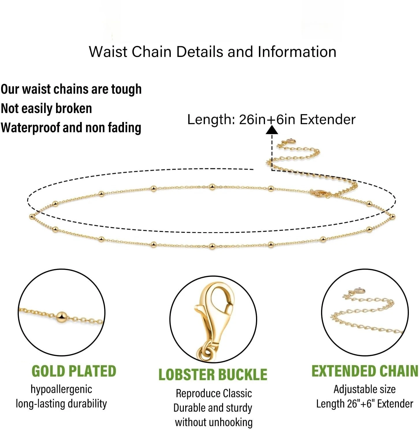 Perhiasan Tubuh Bikini yang Da - Body Jewelry Gold Plated ulasan dan harga