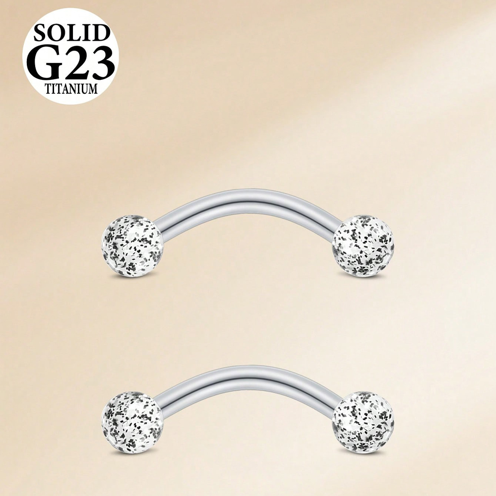 2PCS 16G 8/10mm Titanium Alloy - Body Jewelry Vch ulasan dan harga