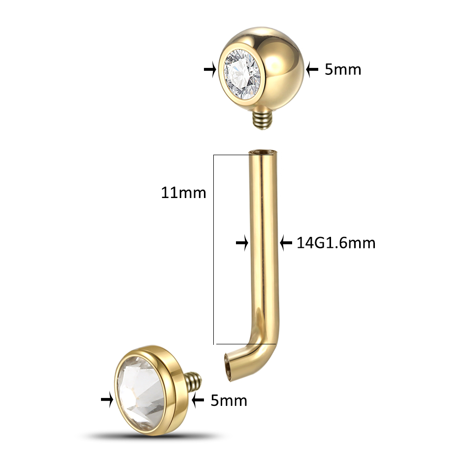 1 buah implan kelas Titanium C - Body Jewelry Vch ulasan dan harga