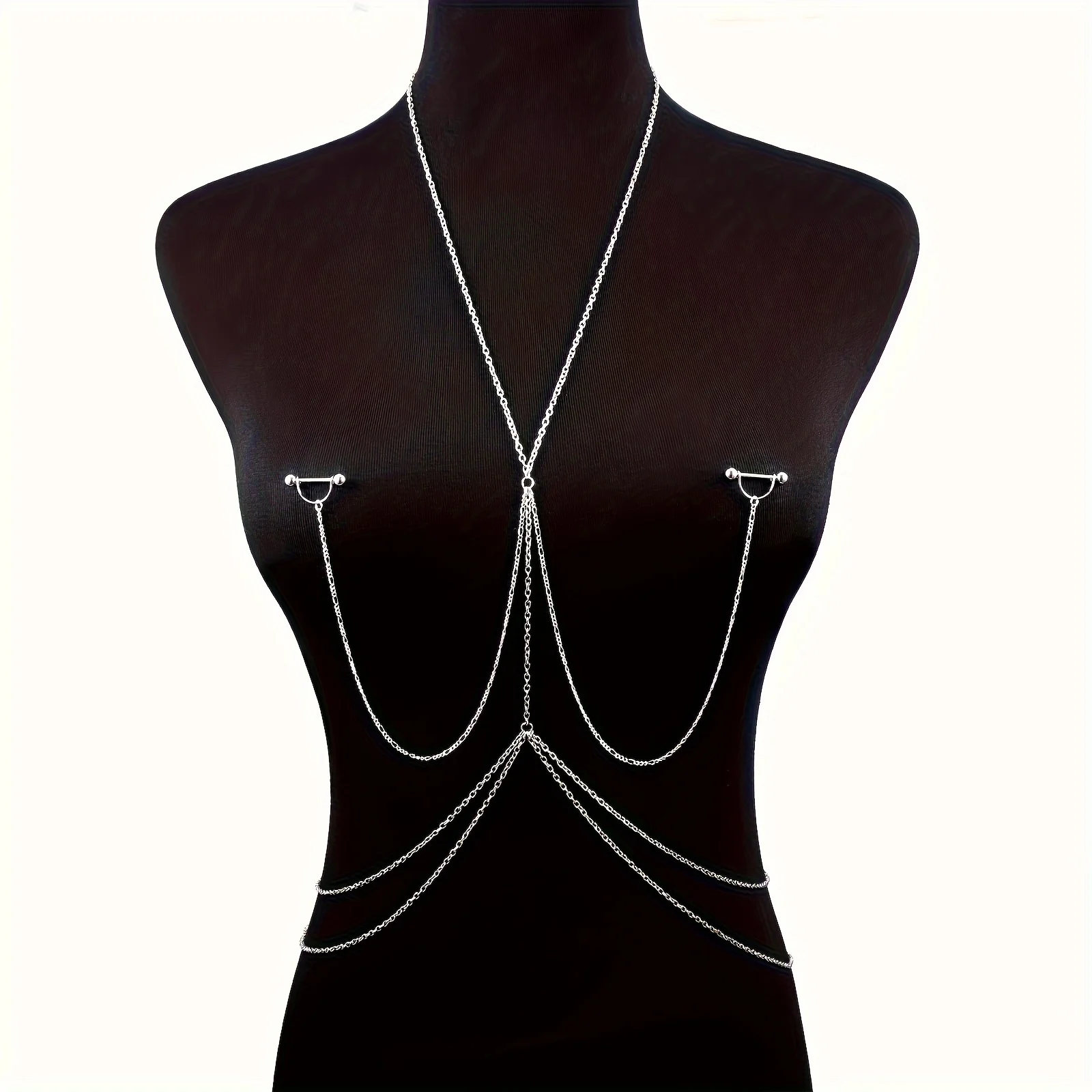 1 Buah Rantai Tubuh Elegan & S - Body Jewelry Chest ulasan dan harga