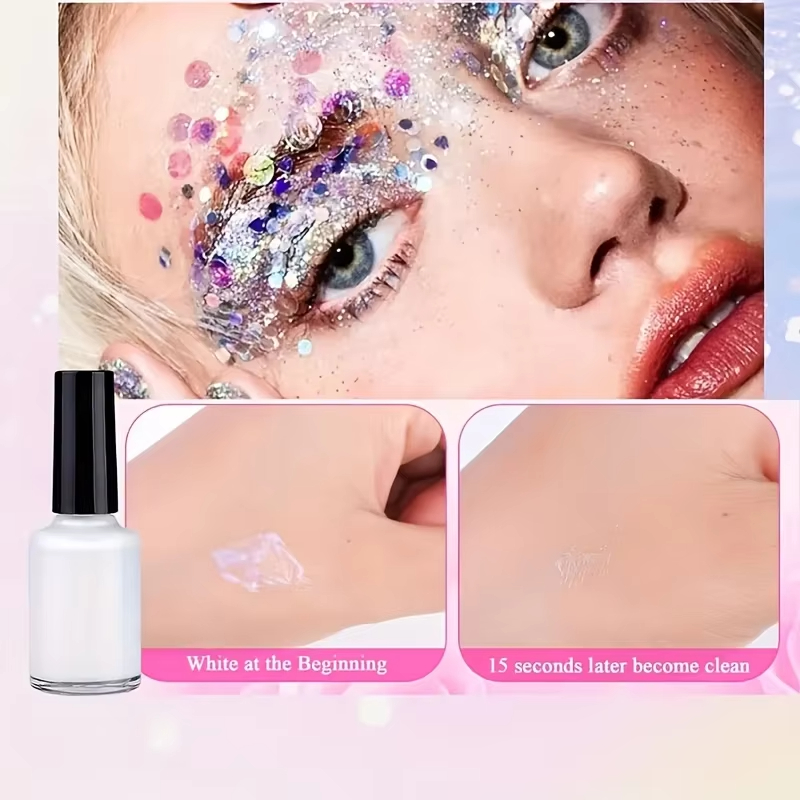 12 Warna Glitter DIY Flash Tat - Body Jewelry Glue ulasan dan harga