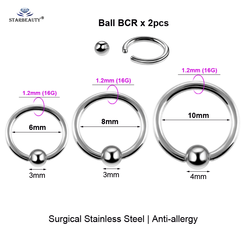 2 Pcs Serbaguna BCR Wajah Meni - Body Jewelry Vch ulasan dan harga