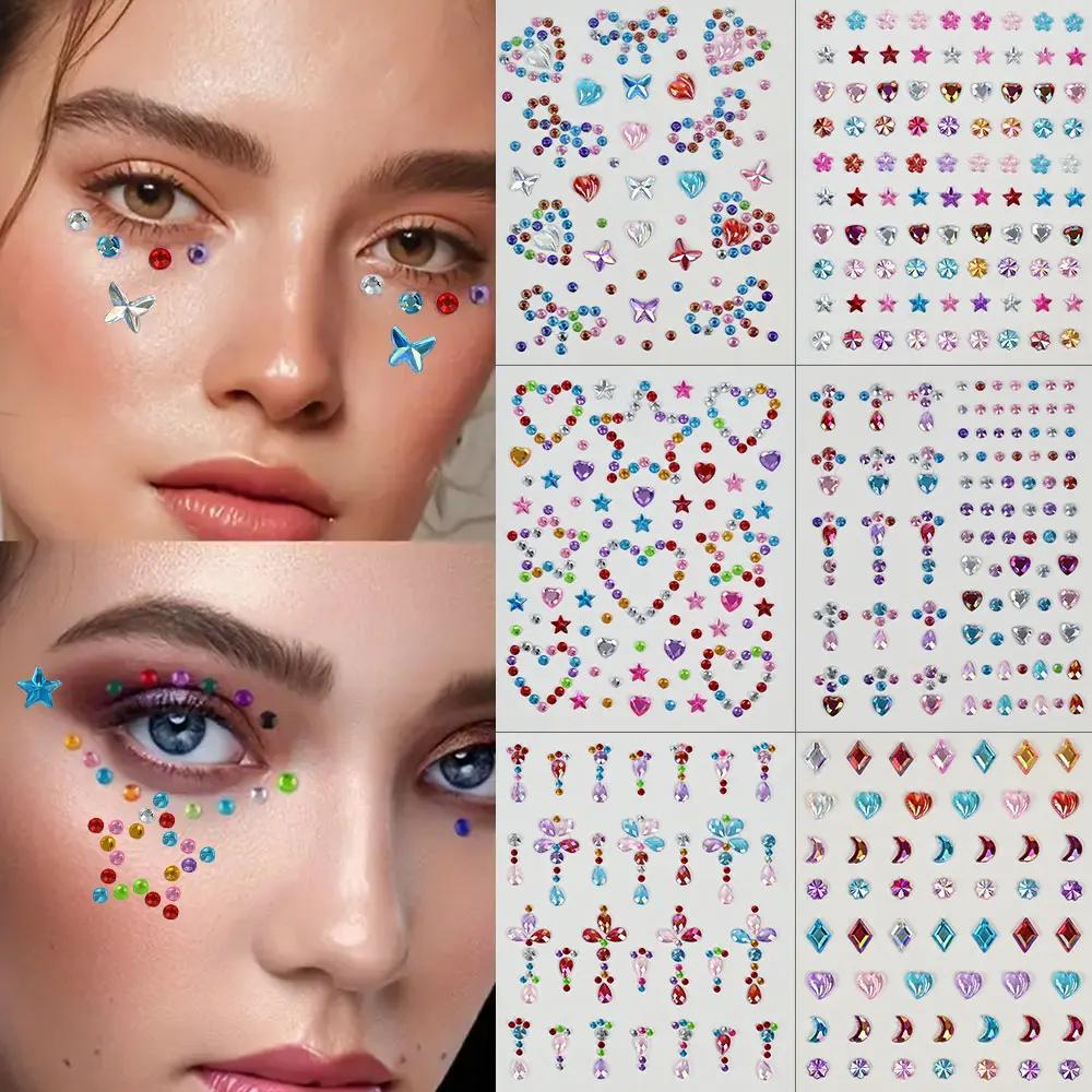 1 Lembar Stiker Berlian Imitas - Body Jewelry Stickers ulasan dan harga