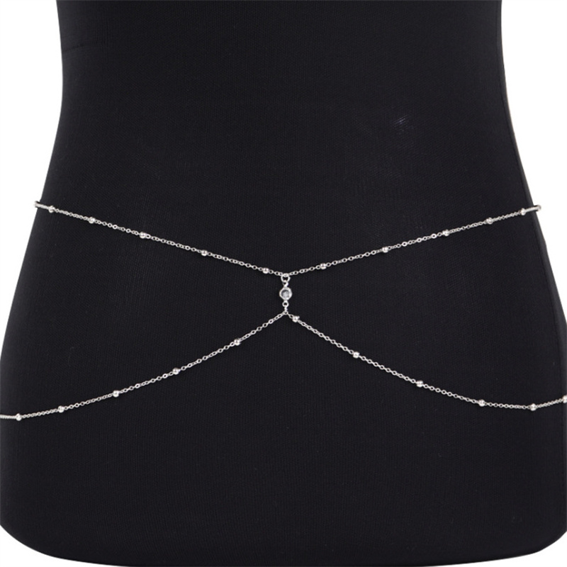Rantai perut manik-manik berli - Body Jewelry Chest ulasan dan harga