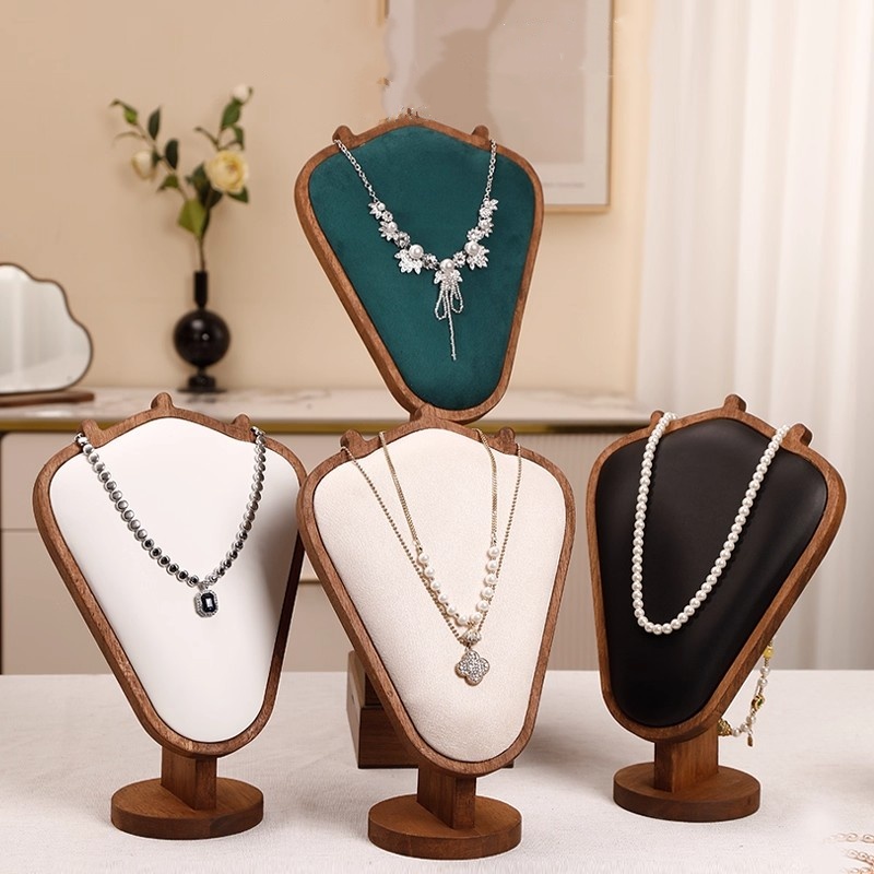 Stands pajangan kalung kayu de - Body Jewelry Store ulasan dan harga