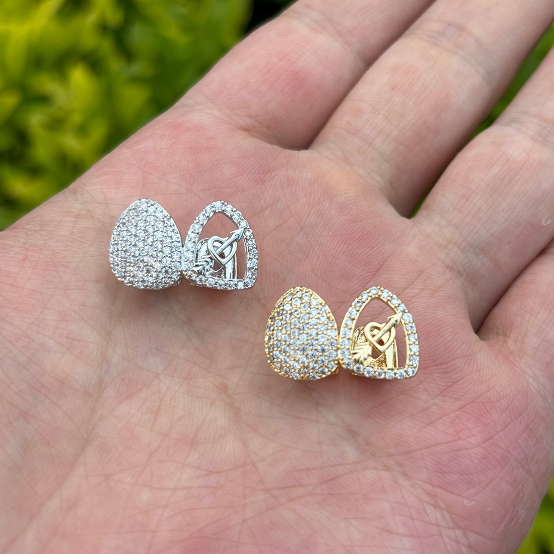 RACHELZ Hip Hop dua cinta hati - Body Jewelry Gold Plated ulasan dan harga