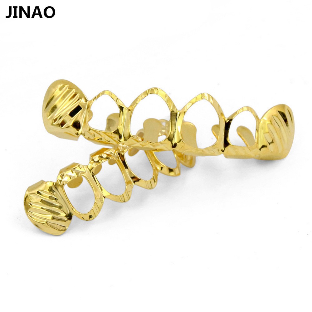 JINAO Baru Cocok D-Cut Grillz  - Body Jewelry Gold Plated ulasan dan harga
