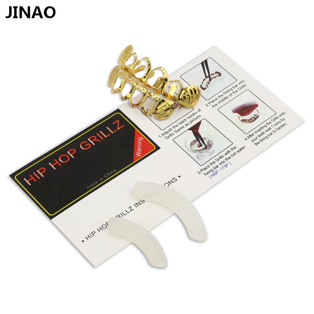 JINAO Baru Cocok D-Cut Grillz  - Body Jewelry Gold Plated ulasan dan harga