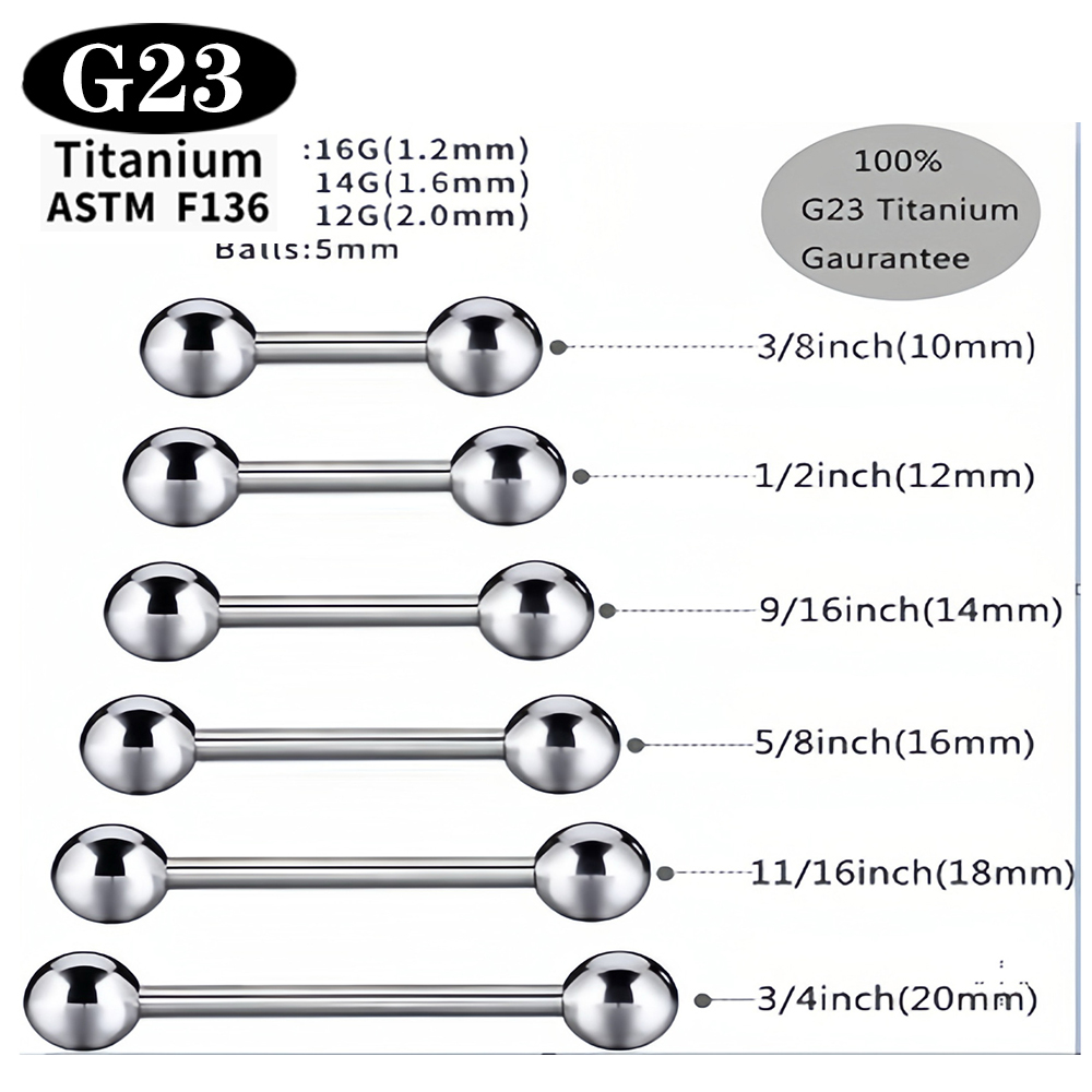1/5/50PCS ASTM F136 Titanium G - Body Jewelry Implants ulasan dan harga