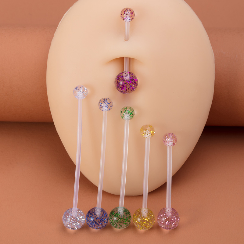 6 Buah Cincin Pusar Akrilik Ti - Body Jewelry Implants ulasan dan harga