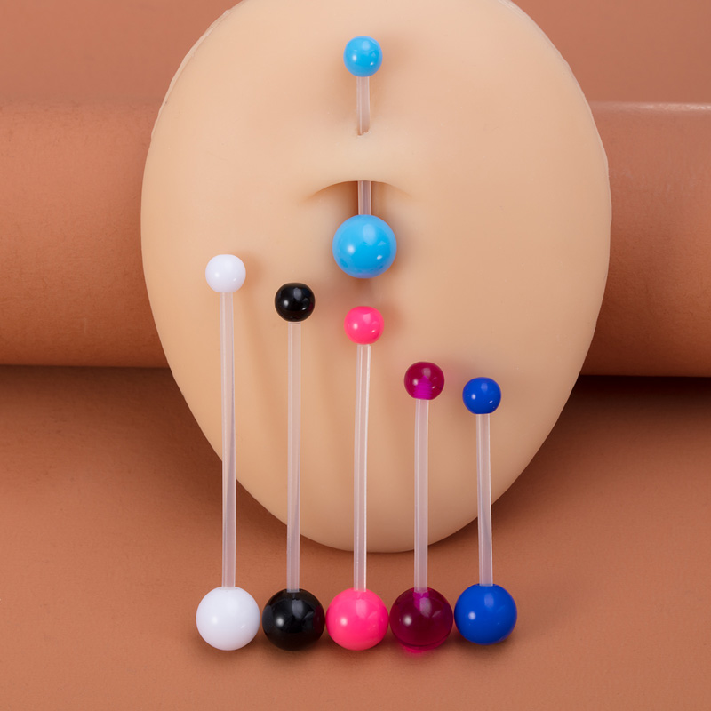 6 Buah Cincin Pusar Akrilik Ti - Body Jewelry Implants ulasan dan harga