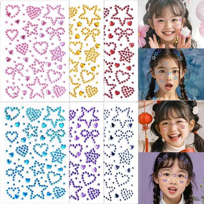 1 Lembar Stiker Rhinestone Ber - Body Jewelry Stickers ulasan dan harga