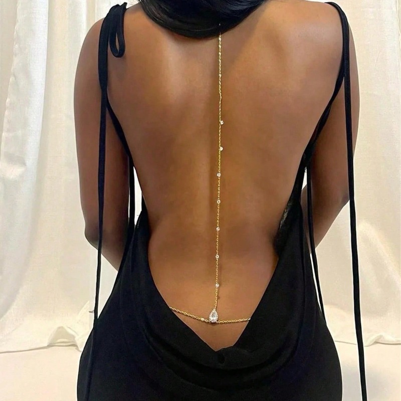 Kalung Pinggang Perut Rantai T - Body Jewelry Chest ulasan dan harga