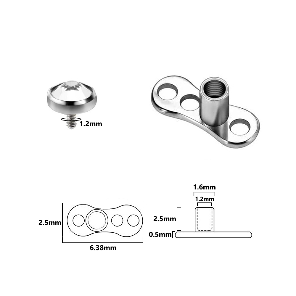 9 Buah-1 Buah Tindik Permukaan - Body Jewelry Implants ulasan dan harga