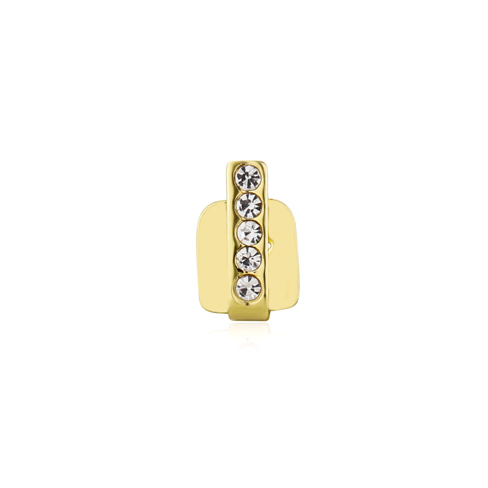 RACHELZ Hip Hop tunggal vertik - Body Jewelry Gold Plated ulasan dan harga