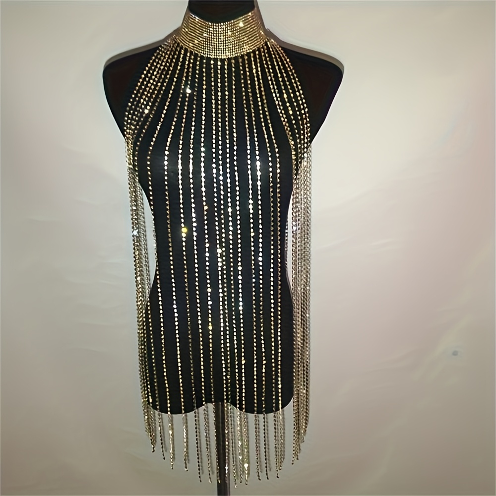 Kalung Rantai Tubuh Bra Berhia - Body Jewelry Chest ulasan dan harga