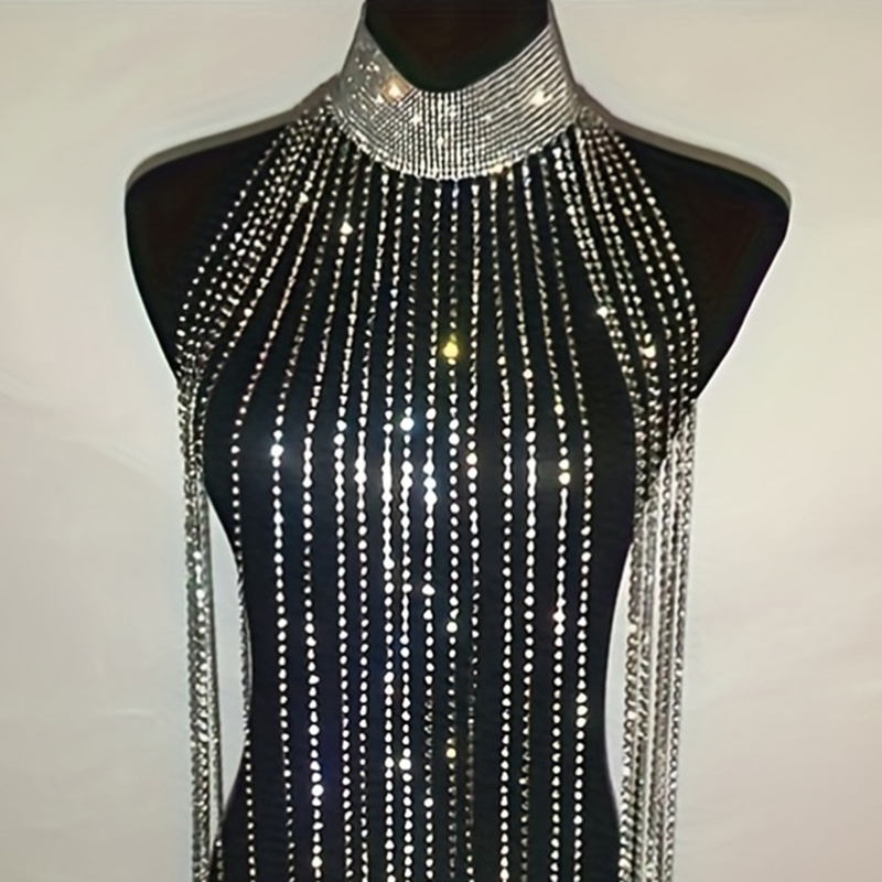 Kalung Rantai Tubuh Bra Berhia - Body Jewelry Chest ulasan dan harga