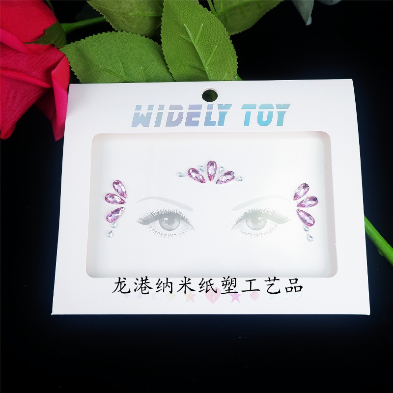 Stiker Wajah Berlian Imitasi A - Body Jewelry Stickers ulasan dan harga